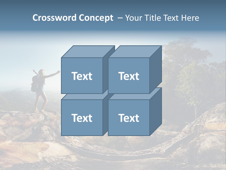 Climbing Sitting Cliff PowerPoint Template