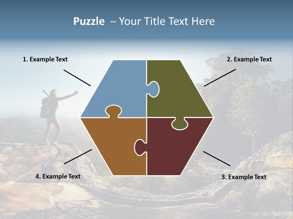 Climbing Sitting Cliff PowerPoint Template