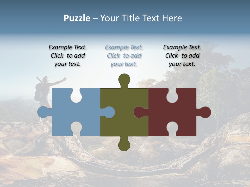 Climbing Sitting Cliff PowerPoint Template