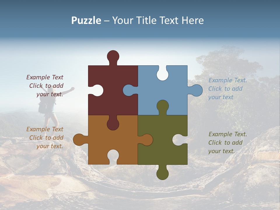 Climbing Sitting Cliff PowerPoint Template