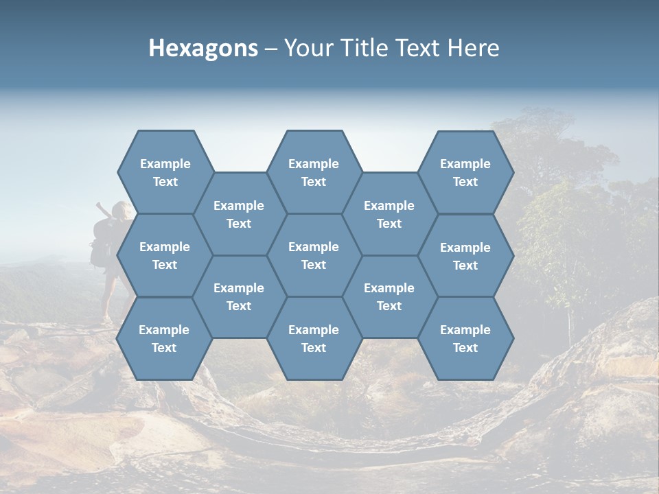 Climbing Sitting Cliff PowerPoint Template