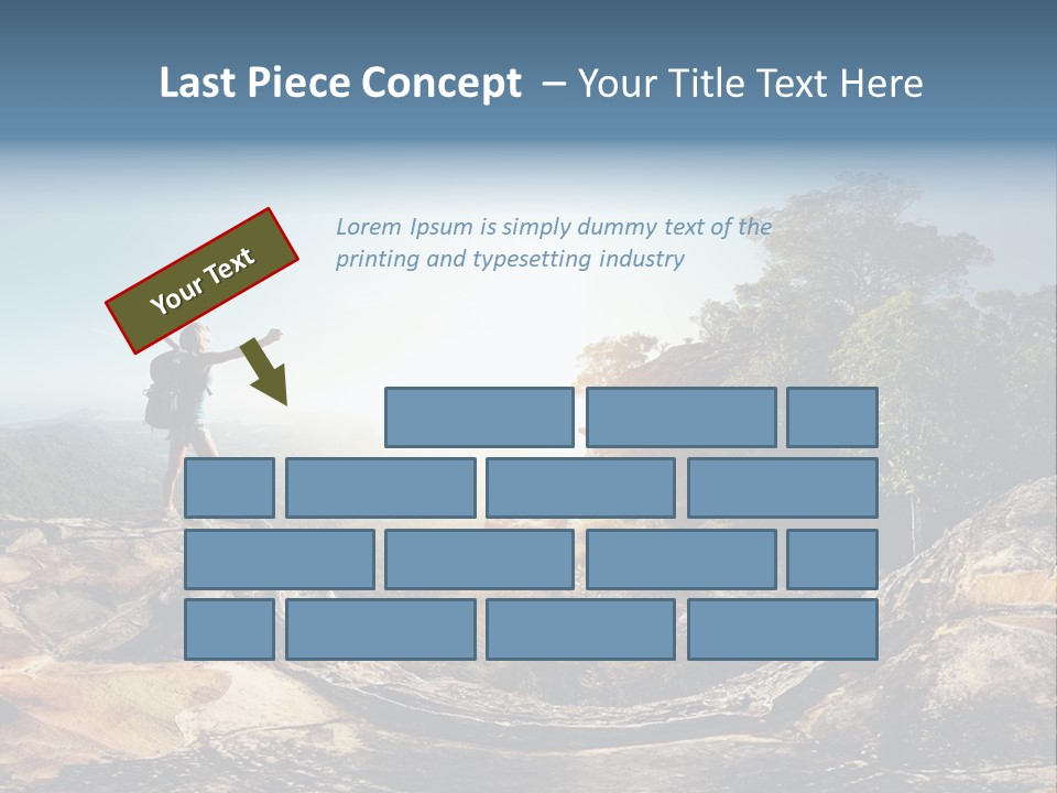 Climbing Sitting Cliff PowerPoint Template