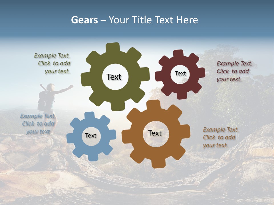 Climbing Sitting Cliff PowerPoint Template