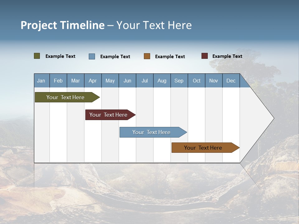 Climbing Sitting Cliff PowerPoint Template
