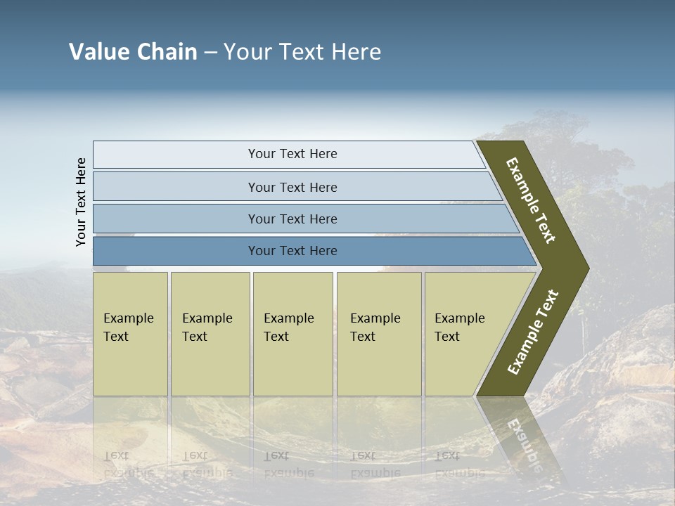 Climbing Sitting Cliff PowerPoint Template