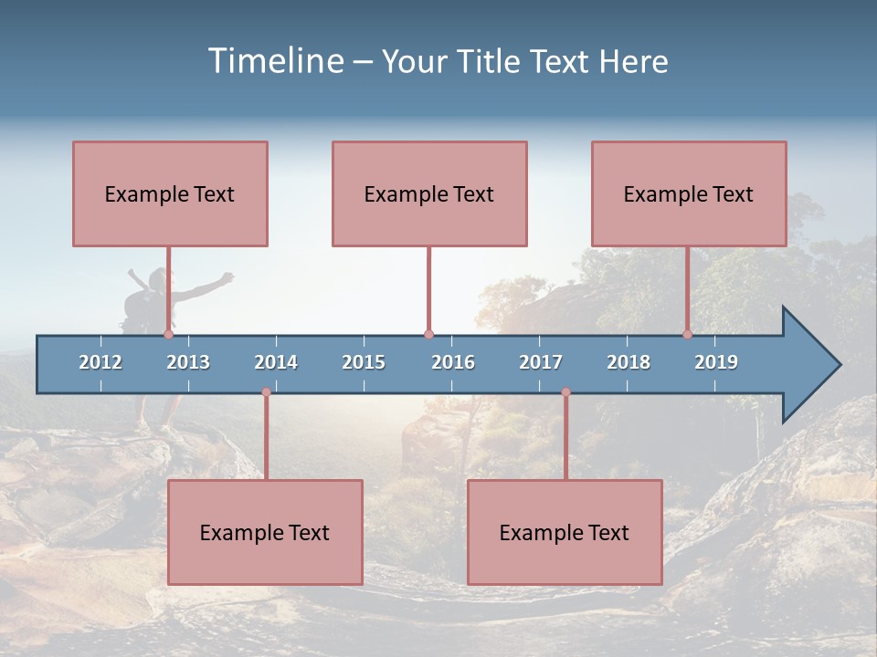 Climbing Sitting Cliff PowerPoint Template
