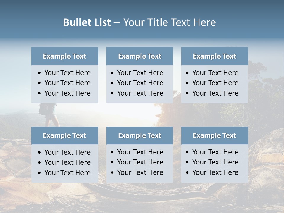 Climbing Sitting Cliff PowerPoint Template