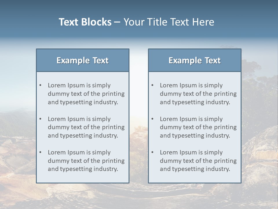 Climbing Sitting Cliff PowerPoint Template