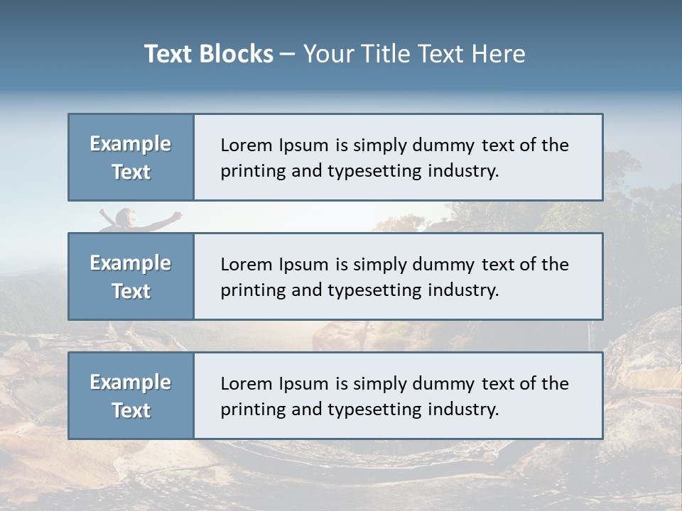 Climbing Sitting Cliff PowerPoint Template