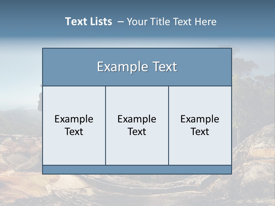 Climbing Sitting Cliff PowerPoint Template