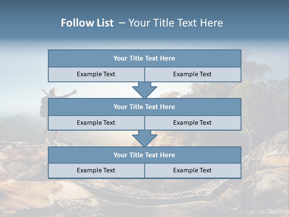 Climbing Sitting Cliff PowerPoint Template