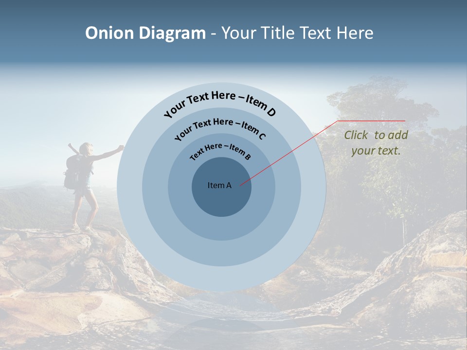 Climbing Sitting Cliff PowerPoint Template