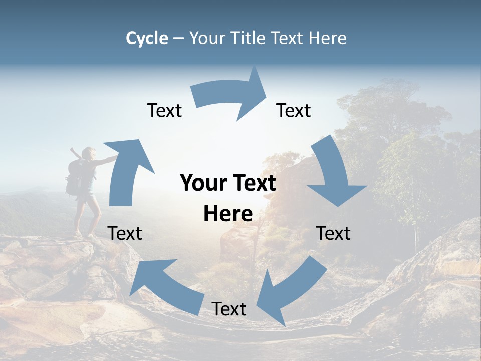 Climbing Sitting Cliff PowerPoint Template
