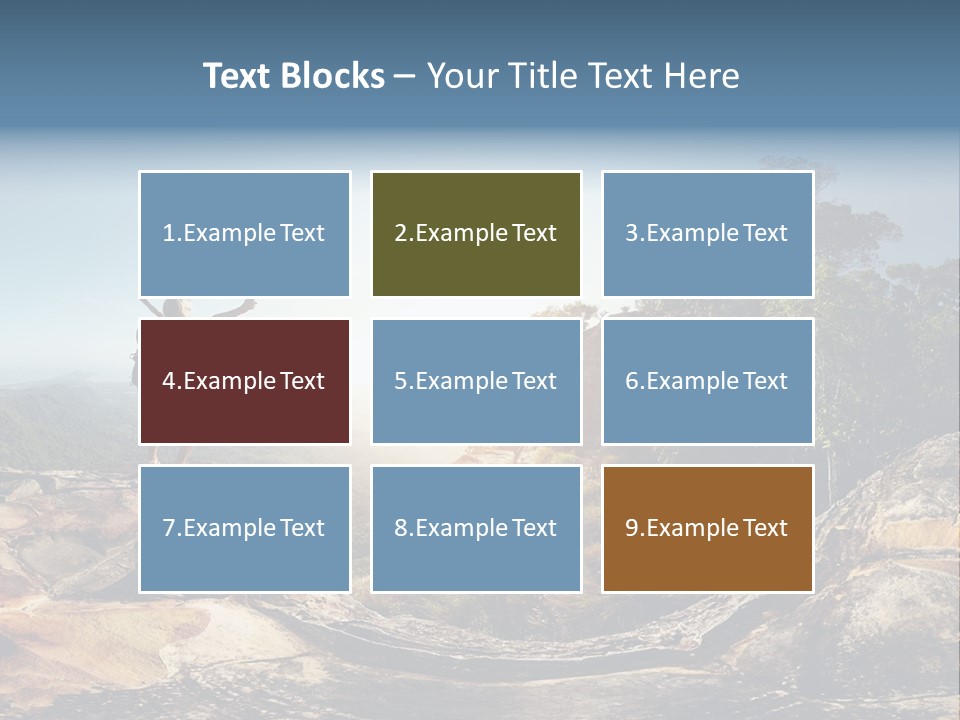 Climbing Sitting Cliff PowerPoint Template