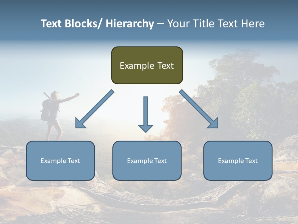 Climbing Sitting Cliff PowerPoint Template
