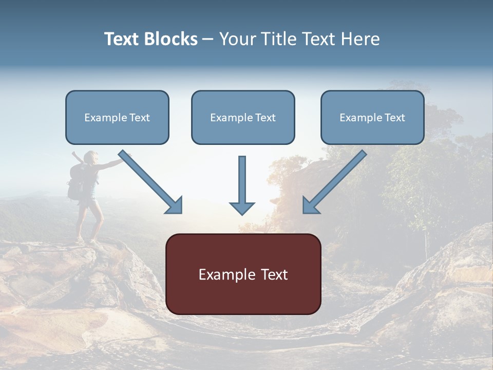 Climbing Sitting Cliff PowerPoint Template