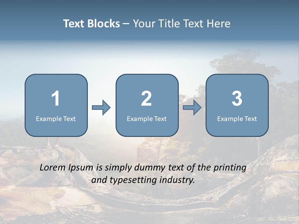 Climbing Sitting Cliff PowerPoint Template