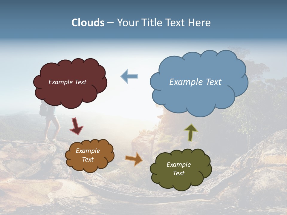 Climbing Sitting Cliff PowerPoint Template