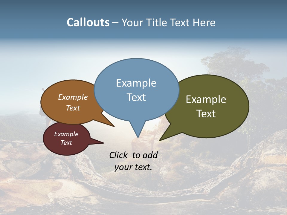 Climbing Sitting Cliff PowerPoint Template
