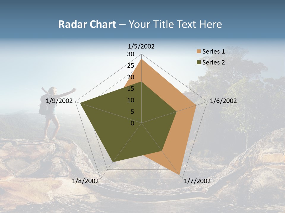 Climbing Sitting Cliff PowerPoint Template