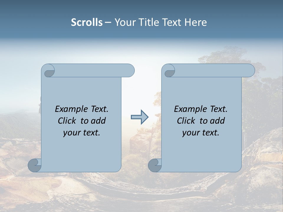 Climbing Sitting Cliff PowerPoint Template