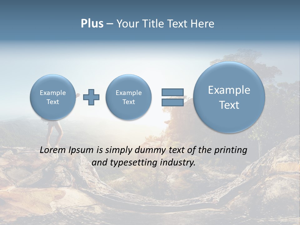 Climbing Sitting Cliff PowerPoint Template