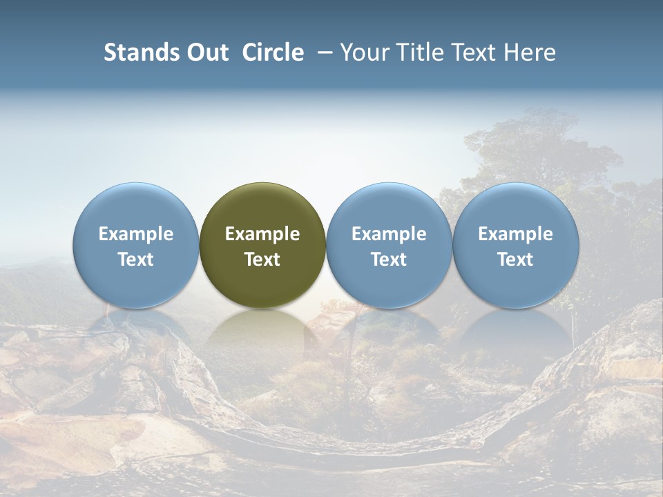 Climbing Sitting Cliff PowerPoint Template