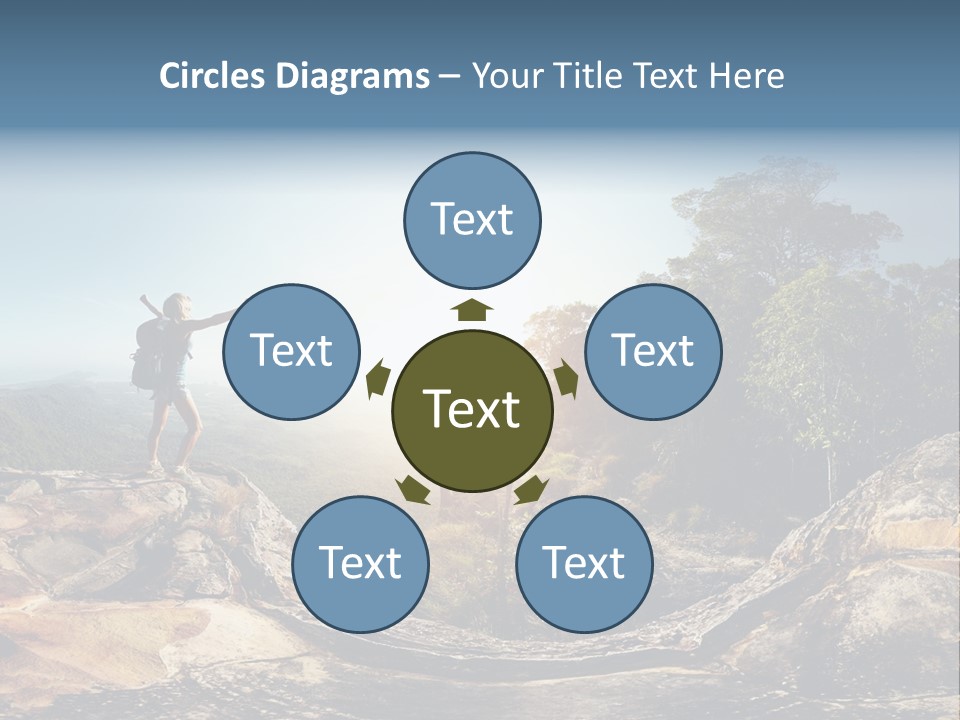 Climbing Sitting Cliff PowerPoint Template