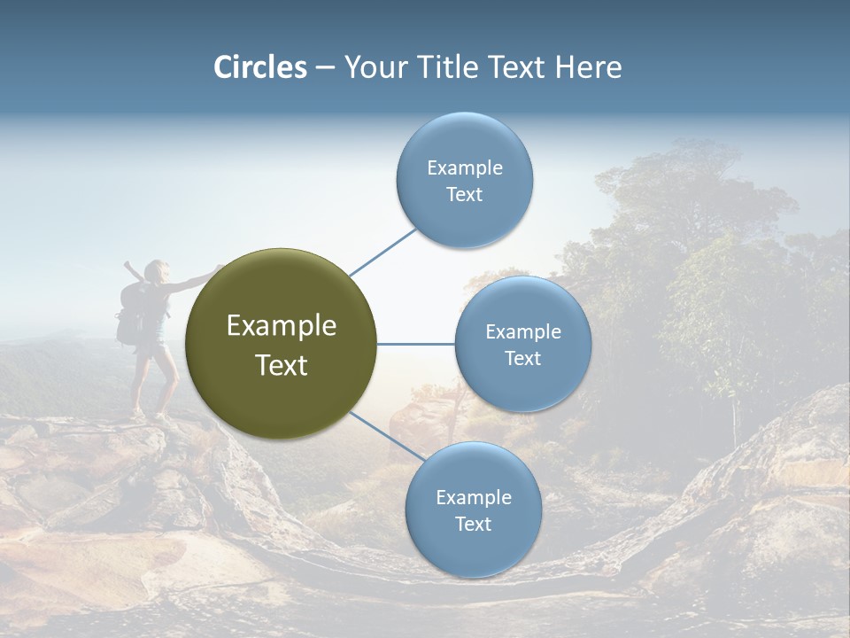 Climbing Sitting Cliff PowerPoint Template