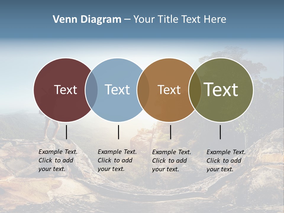 Climbing Sitting Cliff PowerPoint Template