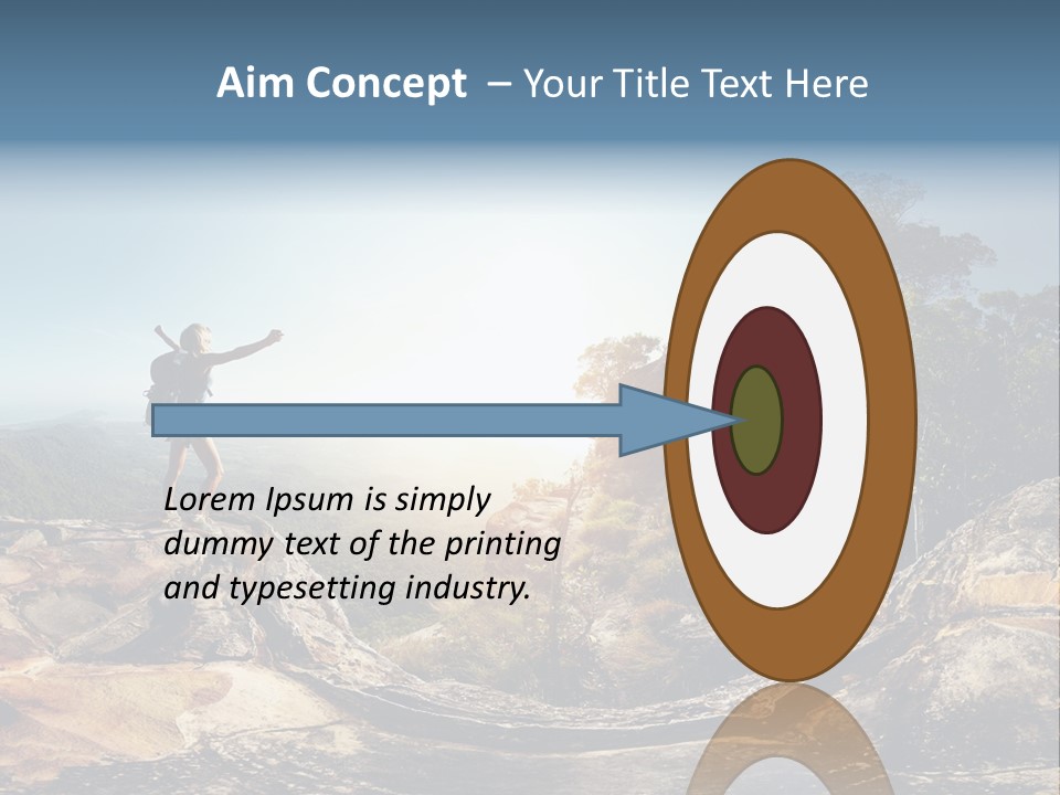 Climbing Sitting Cliff PowerPoint Template