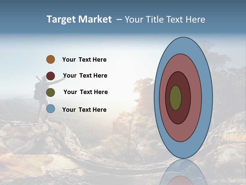 Climbing Sitting Cliff PowerPoint Template