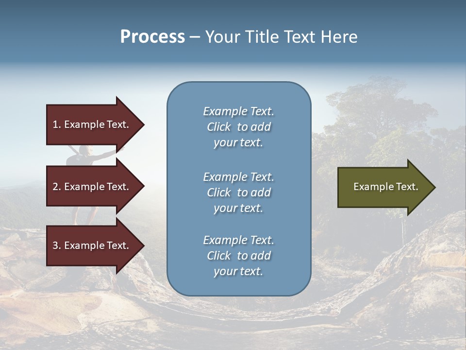 Climbing Sitting Cliff PowerPoint Template