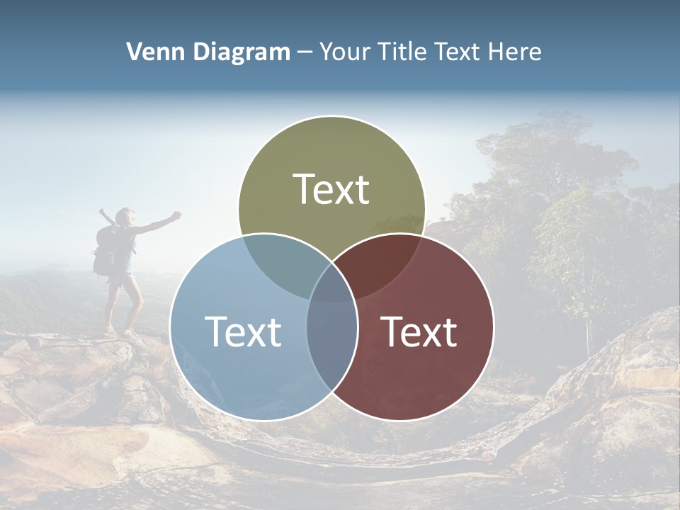 Climbing Sitting Cliff PowerPoint Template