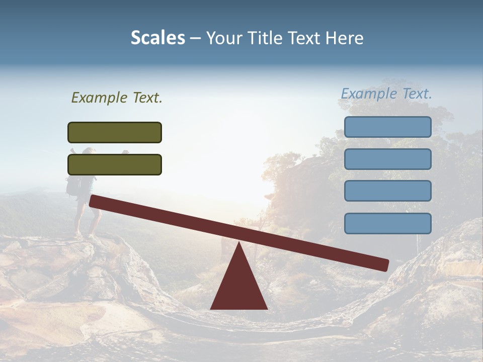 Climbing Sitting Cliff PowerPoint Template