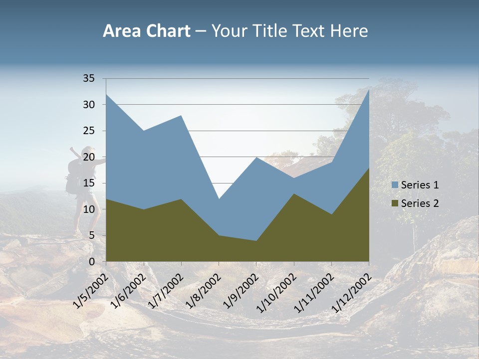 Climbing Sitting Cliff PowerPoint Template