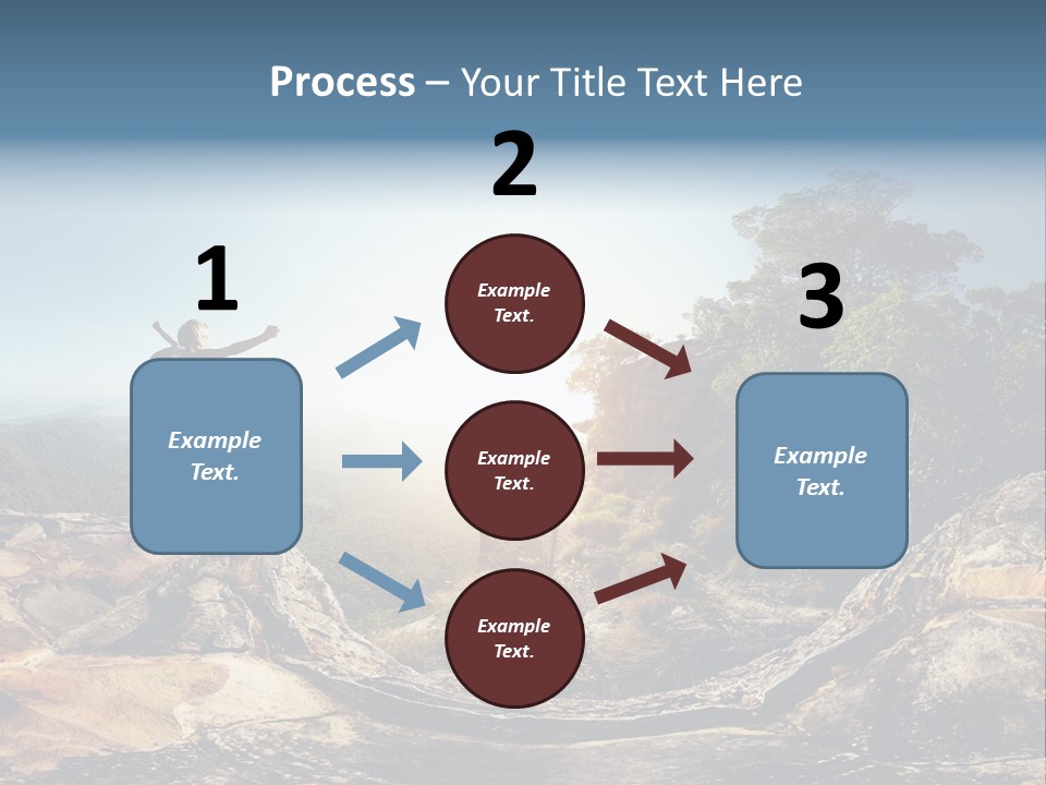 Climbing Sitting Cliff PowerPoint Template