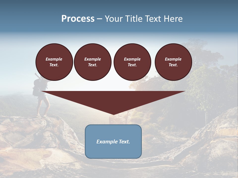 Climbing Sitting Cliff PowerPoint Template