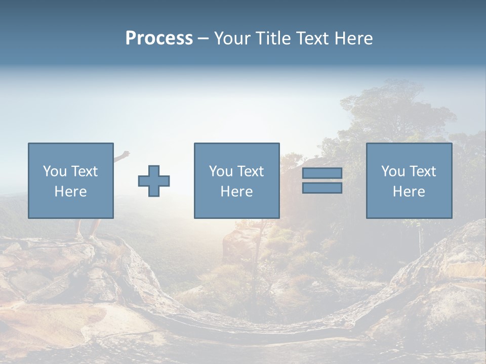 Climbing Sitting Cliff PowerPoint Template