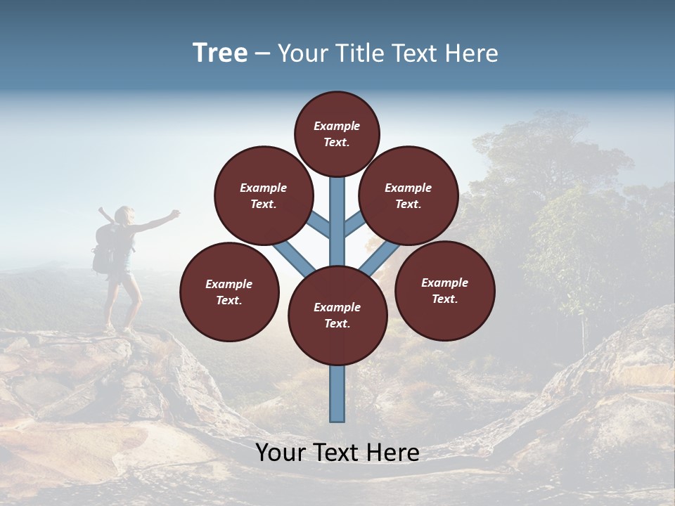 Climbing Sitting Cliff PowerPoint Template