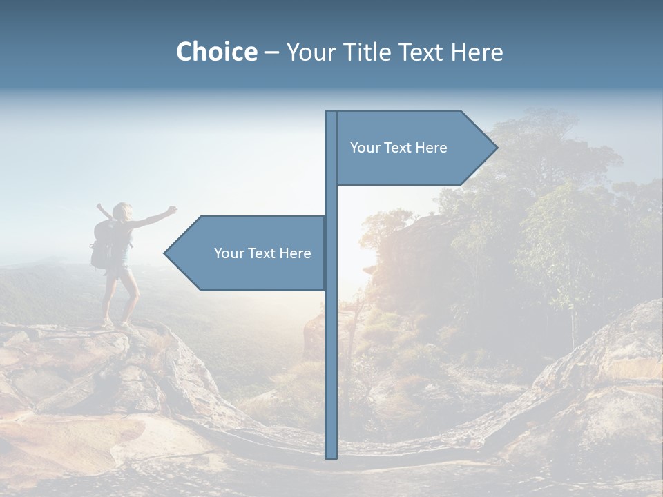 Climbing Sitting Cliff PowerPoint Template