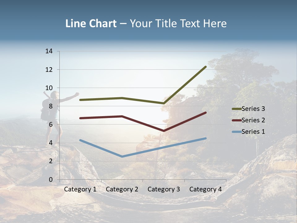 Climbing Sitting Cliff PowerPoint Template