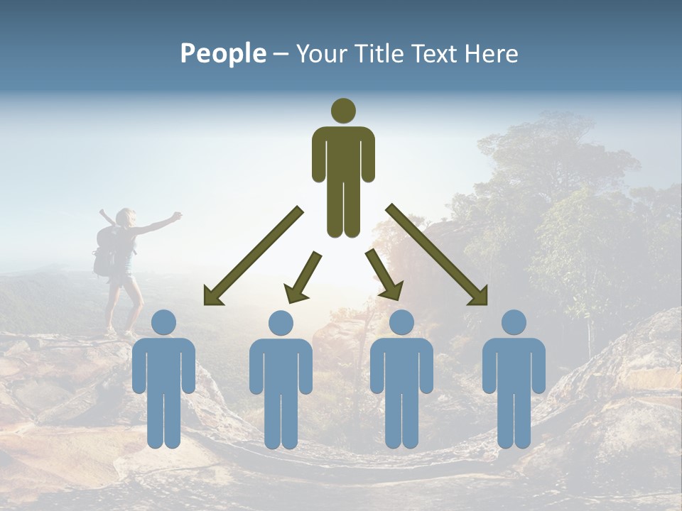 Climbing Sitting Cliff PowerPoint Template