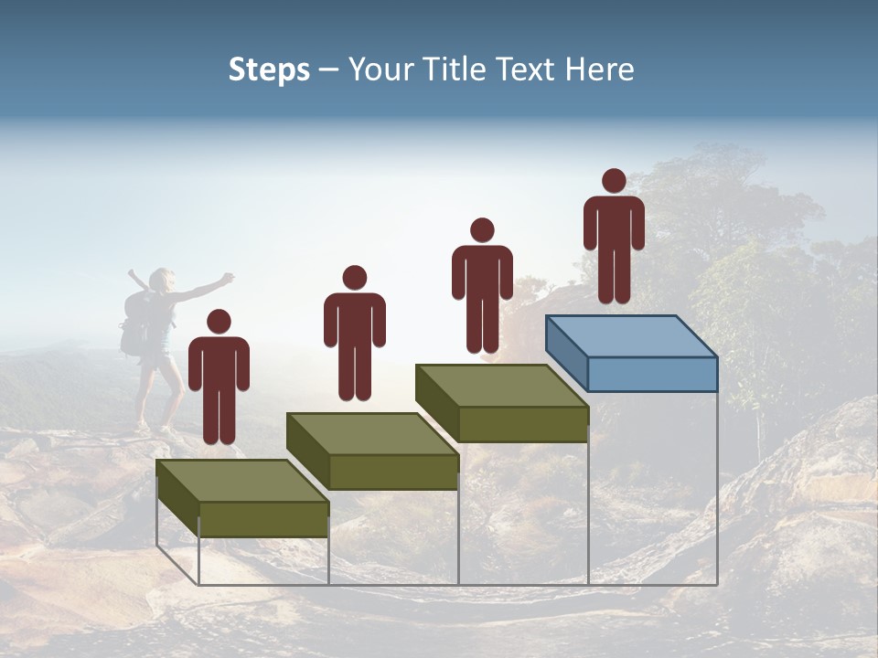 Climbing Sitting Cliff PowerPoint Template