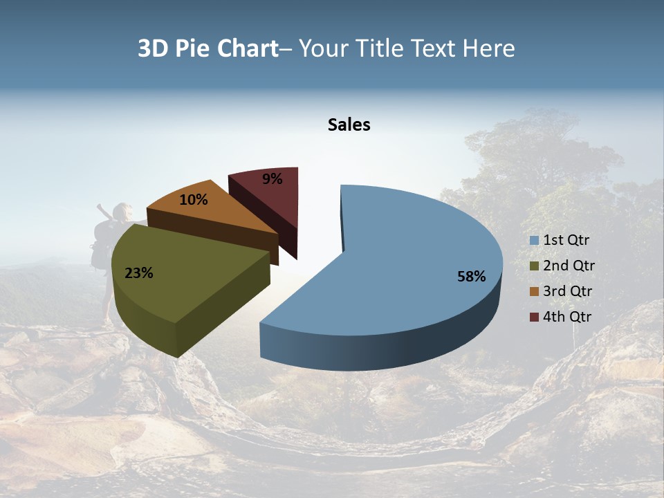 Climbing Sitting Cliff PowerPoint Template
