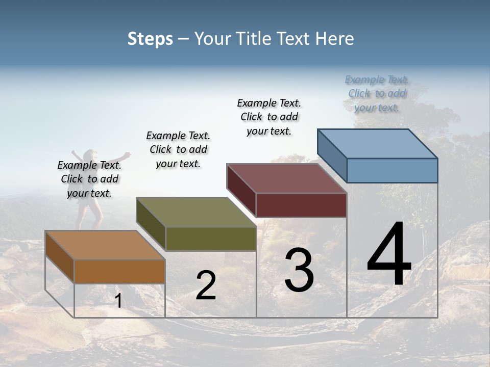 Climbing Sitting Cliff PowerPoint Template