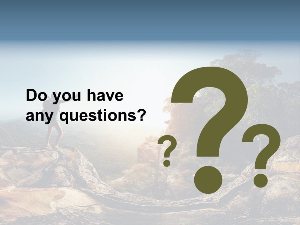 Climbing Sitting Cliff PowerPoint Template