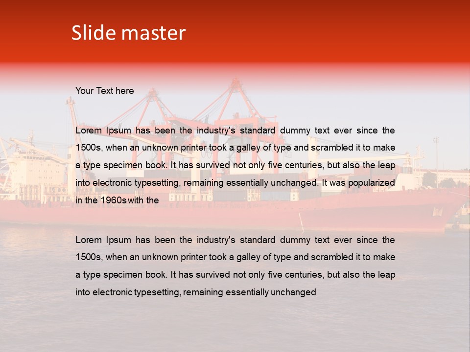 Commerce Harbour Economy PowerPoint Template