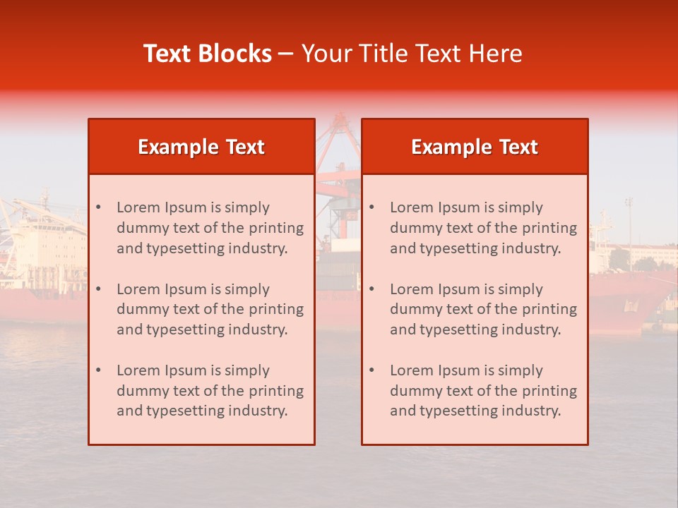 Commerce Harbour Economy PowerPoint Template