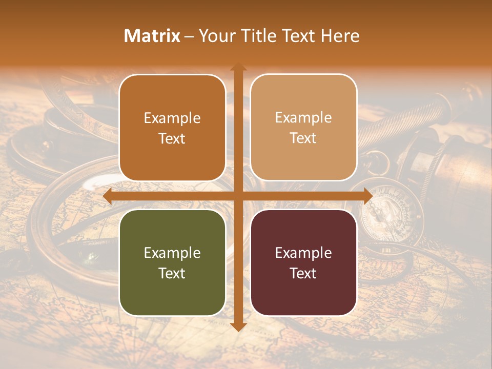 Navigation Gold Business PowerPoint Template